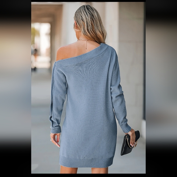 NWT Cupshe off shoulder xs sweater dress - Picture 2 of 6
